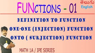 FUNCTIONS 01  INTRODUCTION  INJECTION  SURJECTION  BIJECTION FUNCTIONS  CLASS 11MATHEMATICS IA [upl. by Dyl480]