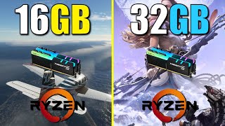 16GB vs 32GB RAM  Test on AMD Ryzen [upl. by Dana]