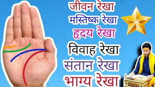 Learn Palmistry अपने हाथ की रेखा के बारे में जानिए हस्त रेखा [upl. by Restivo]