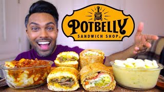 POTBELLY SANDWICHES  MUKBANG [upl. by Atile773]