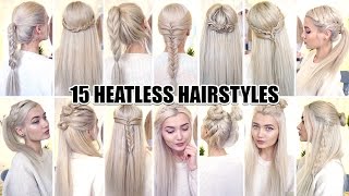 15 Braided Back To School HEATLESS Hairstyles [upl. by Bodnar]