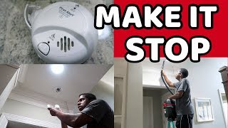 MAKE IT STOP‼️HOW TO STOP BEEPING SMOKE ALARM [upl. by Nosirrag]