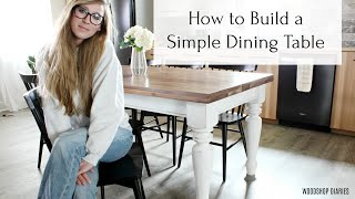 How to Build a Simple DIY Dining Table With Laminated Walnut Top [upl. by Mario]