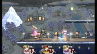 SSBB Peach vs Daisy vs Rosalina [upl. by Noirad]