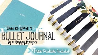 Free Printable  How to Start a Bullet Journal in a Happy Planner DIY [upl. by Hgielyak670]