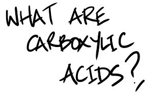 ALevel Chemistry  What are Carboxylic Acids [upl. by Farica903]