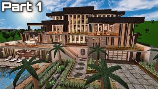 Bloxburg Modern Luxury Mansion Speedbuild Part 15 Exterior [upl. by Cheryl]