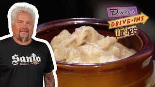 Guy Fieri Eats OldSchool Chicken and Dumplings  Diners DriveIns and Dives  Food Network [upl. by Naic566]