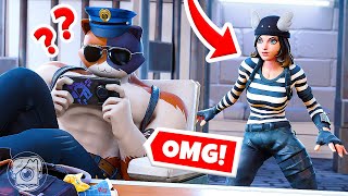 EXTREME Prison Escape Skye vs Meowscles Fortnite Cops amp Robbers [upl. by Divine]