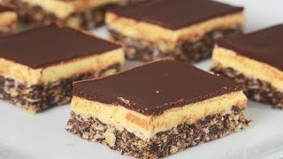 Nanaimo Bars Recipe Demonstration  Joyofbakingcom [upl. by Perceval]