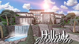 ROBLOX BLOXBURG Hillside Modern Mansion  House Build [upl. by Dunaville]