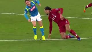 Van dijk tackle on Dries mertens is this a foul [upl. by Stambaugh93]