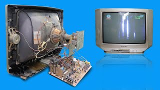 Restoration old TV and Repair old SONY Television Success [upl. by Aiasi]