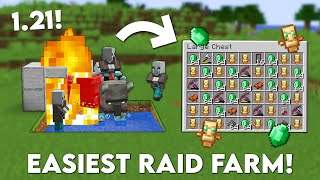 Minecraft EASY RAID FARM 121 Tutorial [upl. by Hepzi]