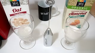 Oat Milk vs Almond Milk part 2 Frothing Test [upl. by Nnaeed288]