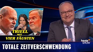 Das Triell Zickenkrieg zwischen Laschet und Scholz  heuteshow vom 17092021 [upl. by Loux]