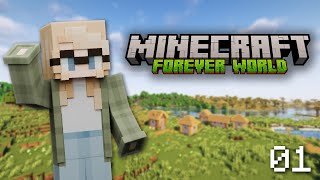 Starting my FOREVER WORLD in MINECRAFT  EP 1 [upl. by Chessy453]