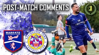 POSTMATCH COMMENTS LEAGUE  Eastbourne Town FC H  26th October 2024 [upl. by Asta]