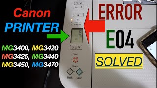 Canon Printer Error E04 E4  Solved [upl. by Hsivat204]