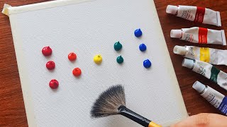 Simple Landscape from Dots｜Rainbow Painting For Beginners｜Relaxing Abstract Demonstration 103 [upl. by Prud741]