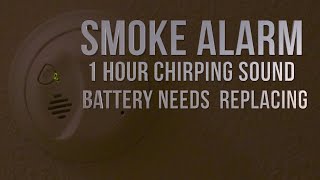 Smoke Alarm Battery Needs Replacing Low Battery 1 Hour Annoying Chirping Sound [upl. by Eibbil]