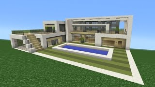 Minecraft Tutorial How To Make A Modern Mansion [upl. by Ahsikel995]