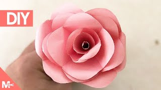 ► Como hacer una ROSA DE PAPEL Paso a paso 😍🌺 [upl. by Llezo]