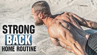 NO GYM FULL BACK WORKOUT AT HOME  NO EQUIPMENT NEEDED [upl. by Sidnak]