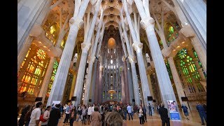 Barcelone Sagrada Familia inside in Ultra 4k [upl. by Leyameg]