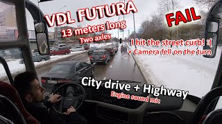 VDL Futura Bus Coach POV  Dash cam  City drive  Highway [upl. by Aicemaj]