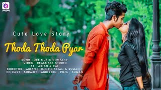 Thoda Thoda Pyaar Hua tumse cute love story  Stebin Ben  zeemusiccompany  Ft  Arian amp Rai ♥️ [upl. by Llewol]