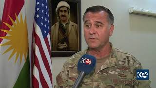 Maj Gen Eric T Hill SOJTFOIR commander speaks to Kurdistan 24 [upl. by Ohcamac]