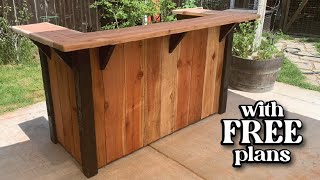 OutdoorPatio Bar DIY  Outdoor Living [upl. by Naginarb954]