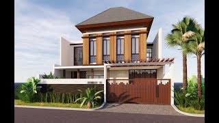 Sketchup House Design 6 EXT INT  Enscape 24 Realtime Rendering [upl. by Ayekehs]