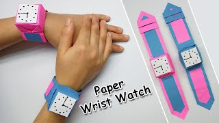 How to Make Easy Paper Wrist Watch at Home  DIY Origami Wrist Watch  Easy Paper Craft Ideas  284 [upl. by Ahsinot29]