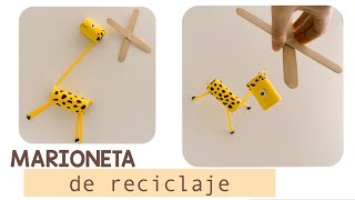 MARIONETA con material reciclado  Manualidades infantiles  Kids Crafts  Puppets [upl. by Nosmirc]