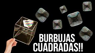 HAZ BURBUJAS CUADRADAS EXPERIMENTOS CASEROS INCREIBLES  Tutoriales Belen [upl. by Aratas]