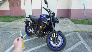 2020 Yamaha MT09 Exhaust Walkaround Test Ride and Review [upl. by Hewitt]