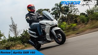 Aprilia SXR 160 Review  Better Than Suzuki Burgman  MotorBeam [upl. by Diley]