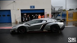 Lamborghini Veneno  Revs and Exclusive Track Footage [upl. by Kurtzman923]