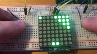 8x8 LED Matrix Arduino Breakout Game  simple [upl. by Moritz]