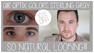 Air Optix Colors Contact Lenses Sterling Gray Review [upl. by Limoli]