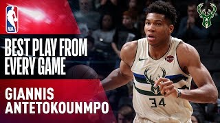 Giannis Antetokounmpo BEST PLAY from Every Game 20172018 [upl. by Ahnavas]