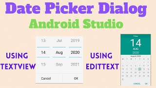 Android Studio How to create Date Picker Dialog  Android Beginner Tutorial Date Picker Dialog [upl. by Asha202]