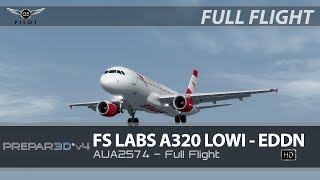 P3D v45  FSLabs Airbus A320  LOWI ✈ EDDN  Full Flight [upl. by Eniarda337]