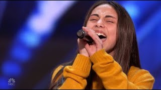 Ashley Marina 12YearOld WOWS With An Emotional Original For Her Dad Americas Got Talent [upl. by Lat]