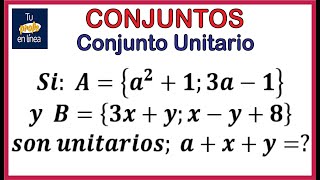 CONJUNTOS 03 Conjunto Unitario [upl. by Eelano571]