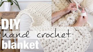 How to Hand Crochet Finger Crochet a Blanket in 1 Hour with Simply Maggie NEW [upl. by Nnateragram975]