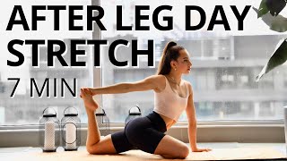 7 MIN AFTER WORKOUT STRETCH  Short amp Efficient Stretch for Leg Days  Daniela Suarez [upl. by Neeloj]