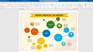 Como hacer un MAPA MENTAL en WORD [upl. by Yelnoc537]